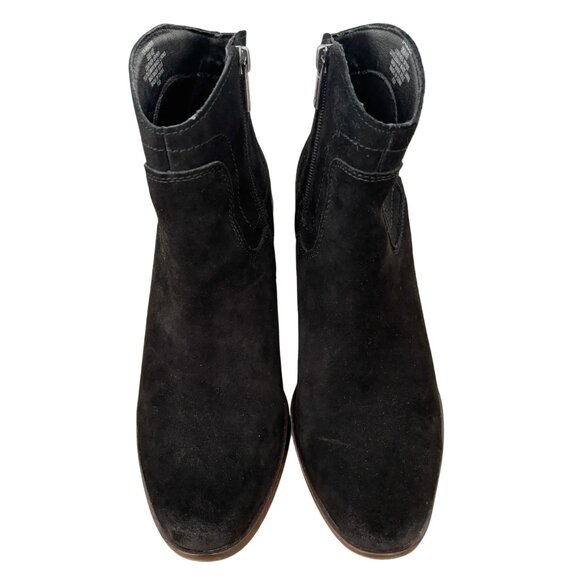 LUCKY BRAND Wadier Genuine Suede Wedge Ankle Boots in Black SZ 9 - Picture 3 of 10